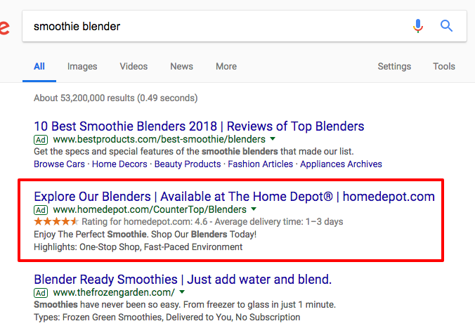 Versus what comes up when I search “smoothie blender”