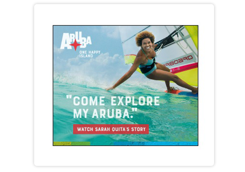 Aruba targeted ad example